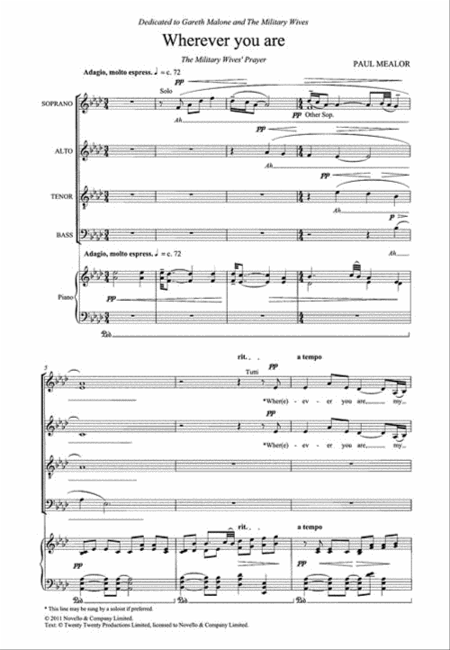 Wherever You Are Wherever You Are 4-Part scores gallery preview page 2