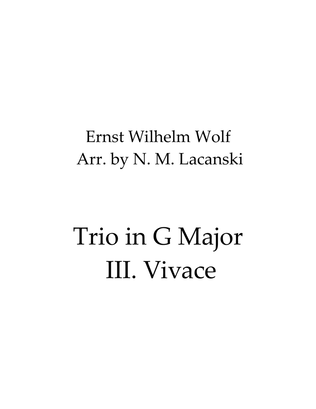 Book cover for Trio in G Major III. Vivace