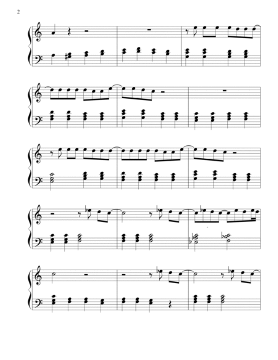 S.o.s. S.o.s. Easy Piano scores gallery preview page 2
