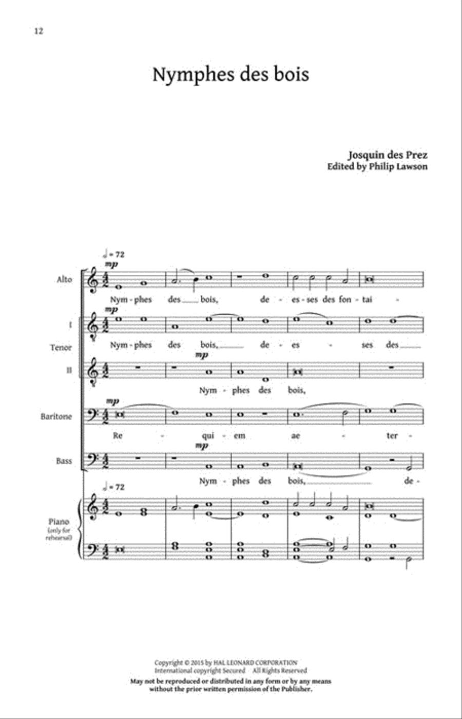 Five Renaissance Editions A Cappella scores gallery preview page 4