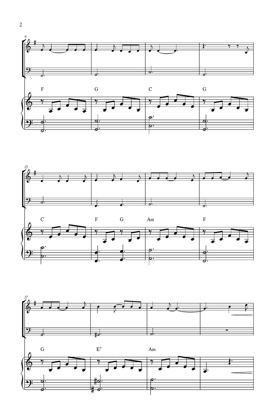 Hallelujah Woodwind Duet scores gallery preview page 2