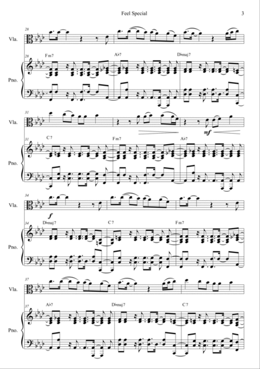Feel Special Feel Special Viola scores gallery preview page 3