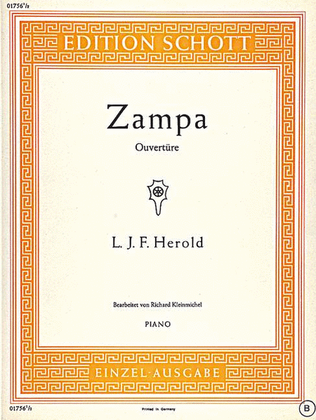 Book cover for Zampa Overture Piano Solo