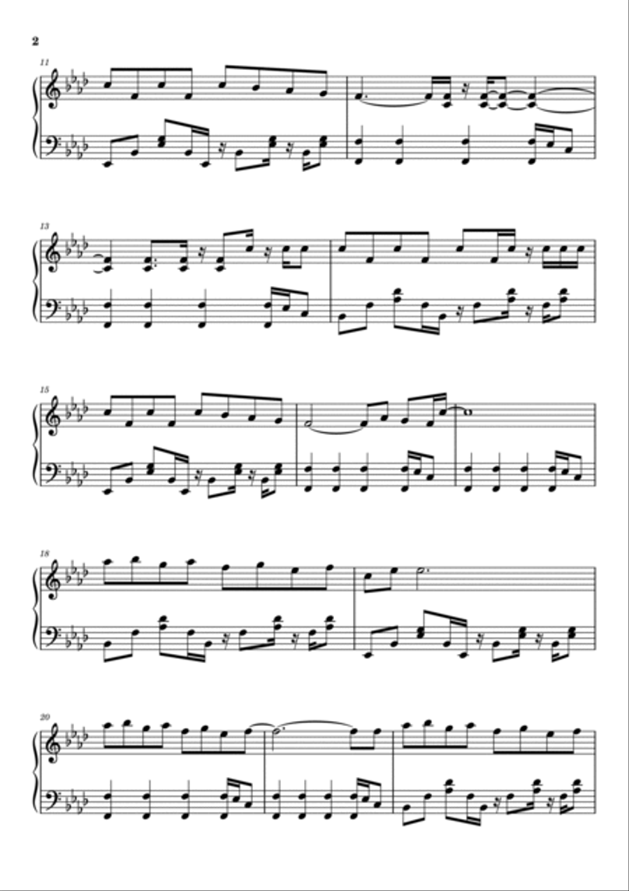 Lost On You Lost On You Piano Solo scores gallery preview page 2