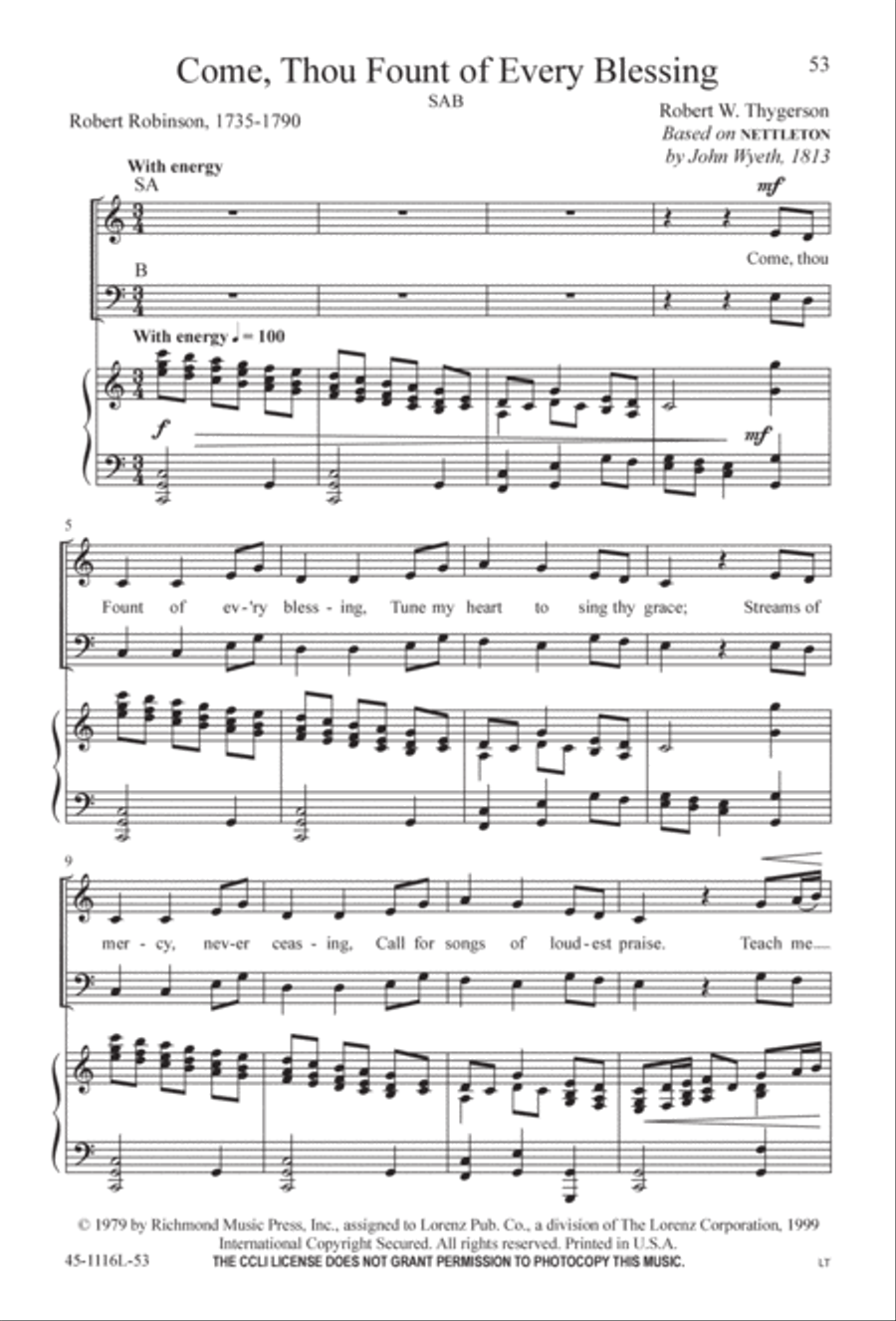 12 Anthems for about 12 Singers 3-Part scores gallery preview page 53