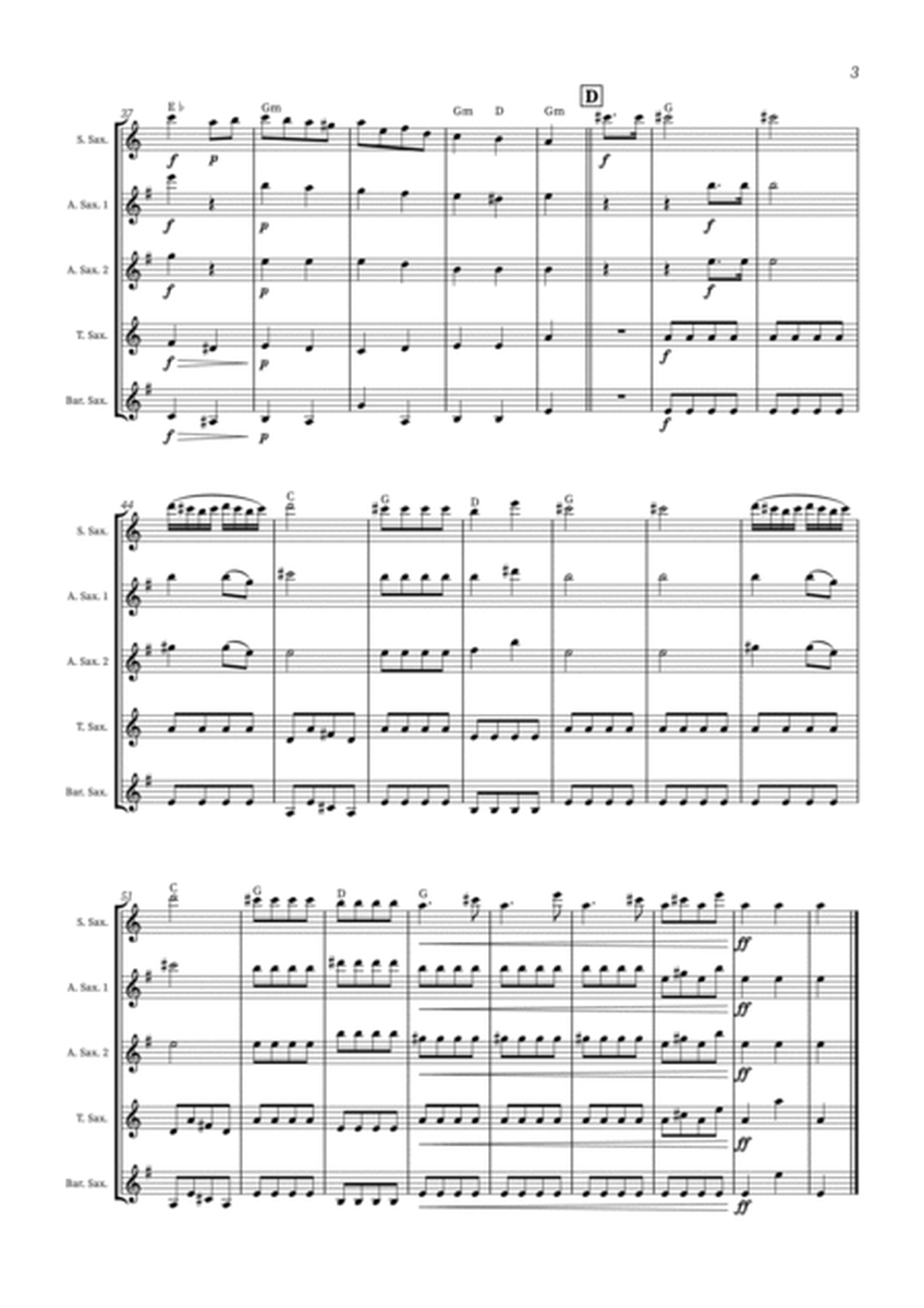 Turkish March - Saxophone Quintet + CHORDS image number null