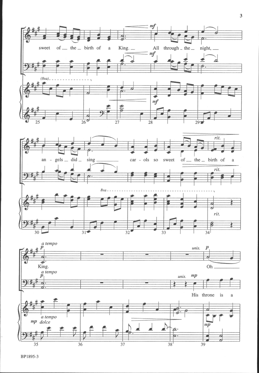 The Shepherd's Carol 4-Part scores gallery preview page 4