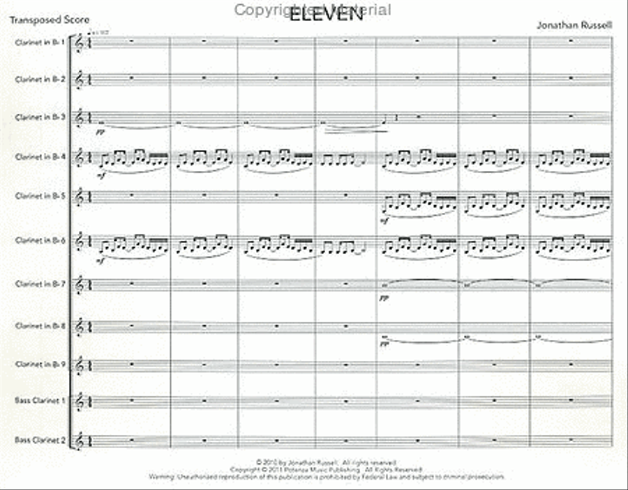 Eleven Clarinet Choir scores gallery preview page 2