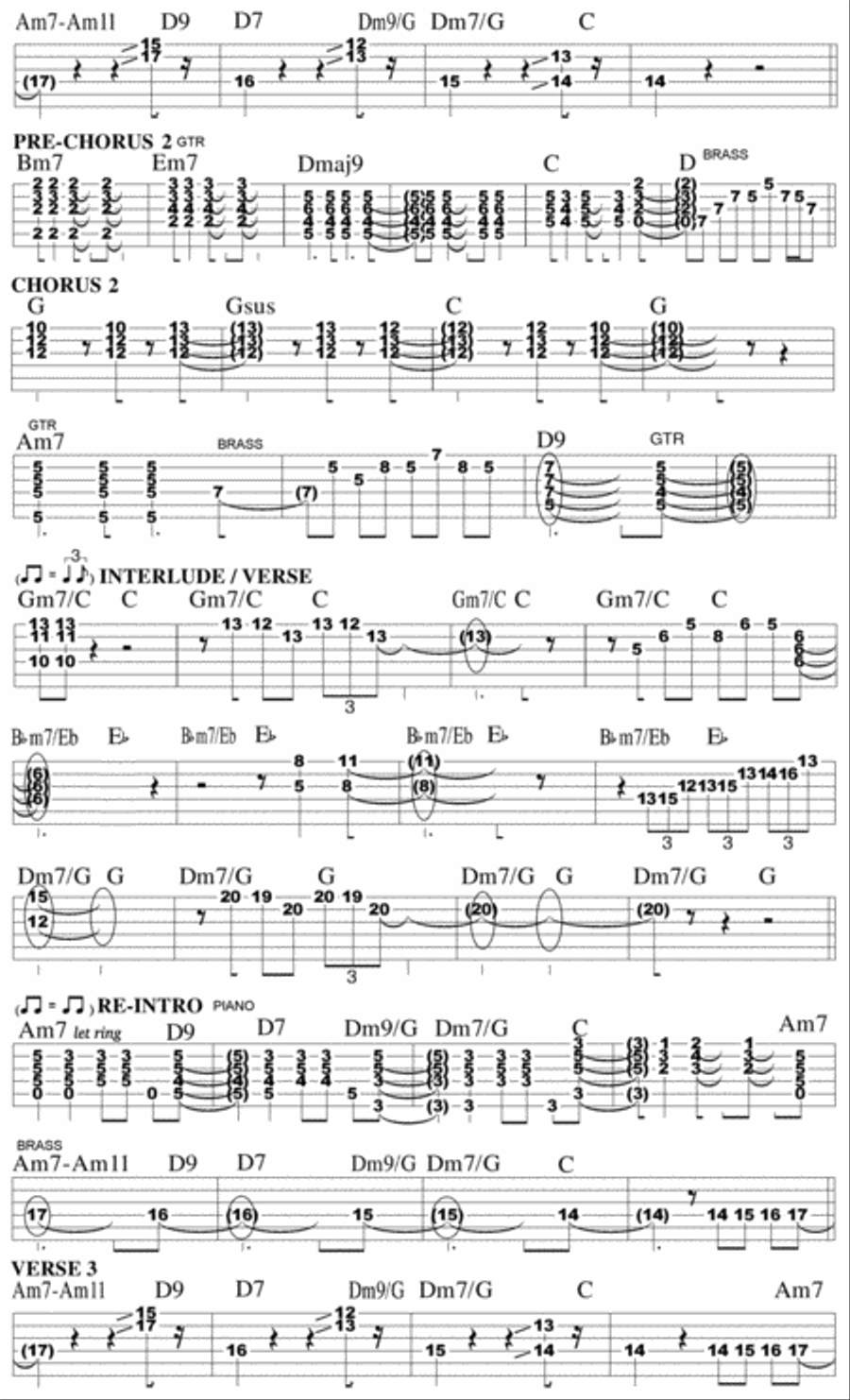 Saturday In The Park Electric Guitar scores gallery preview page 2
