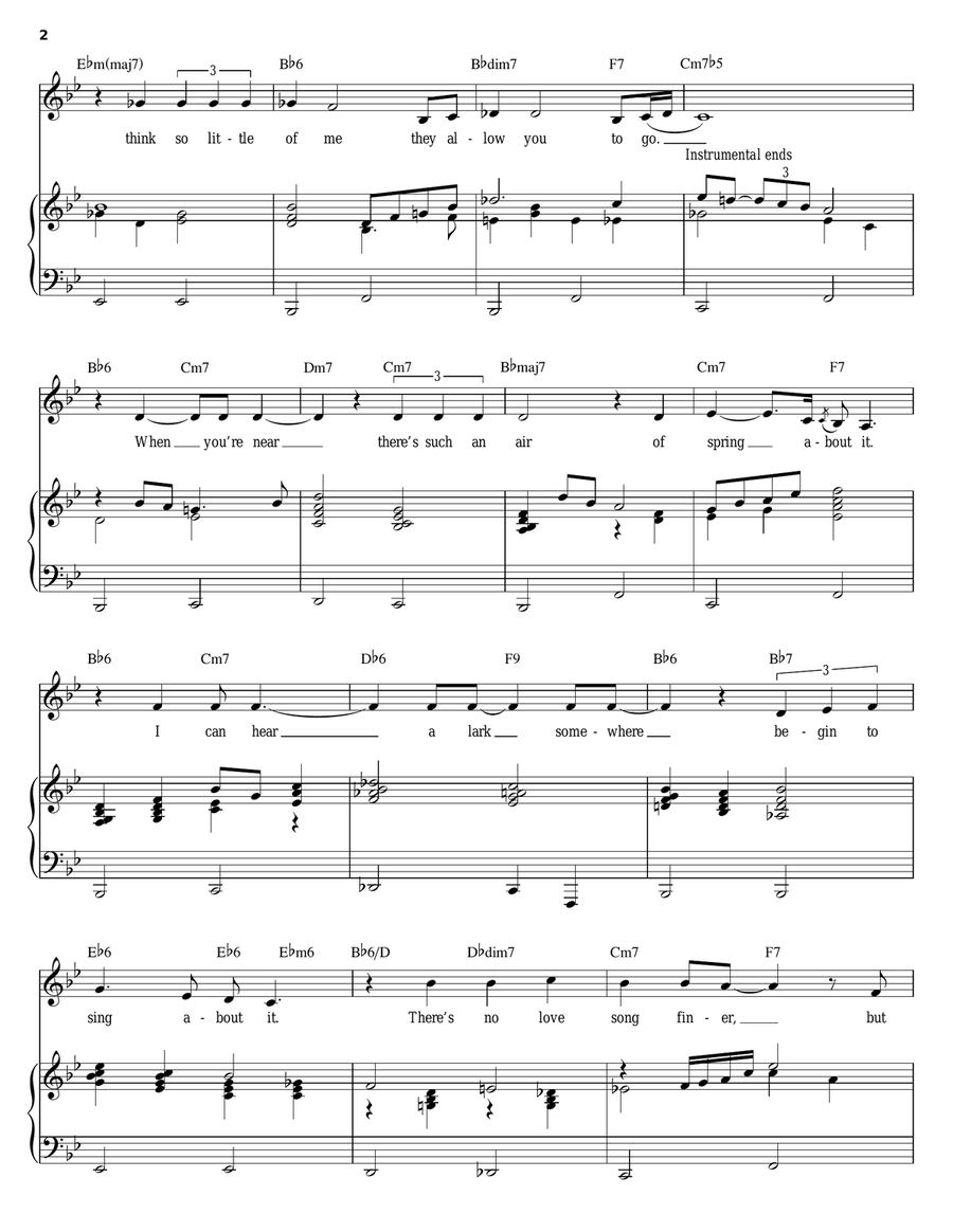 Ev'ry Time We Say Goodbye Piano, Vocal scores gallery preview page 2