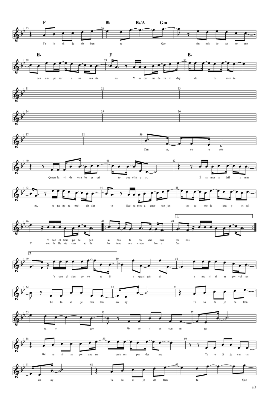 Canta Corazon Tenor Voice scores gallery preview page 2