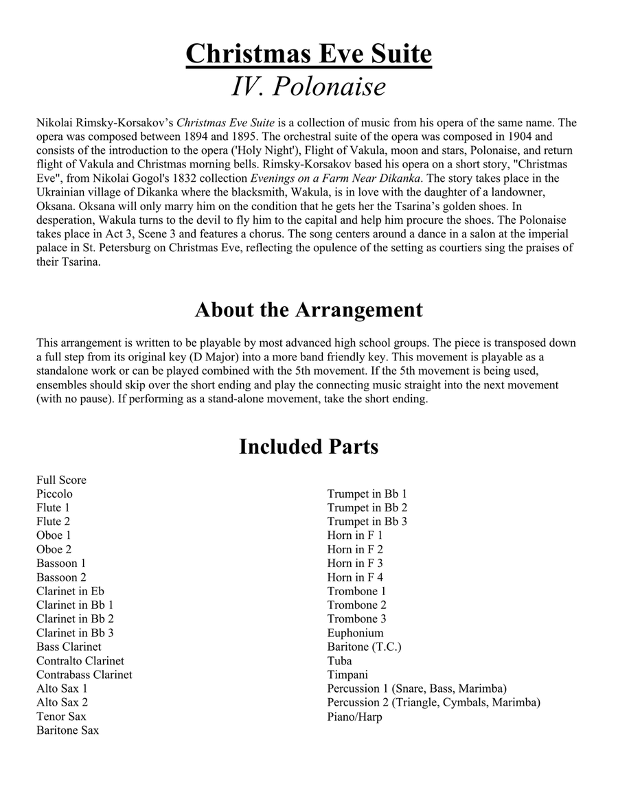 Christmas Eve Suite - IV. Polonaise Concert Band scores gallery preview page 2