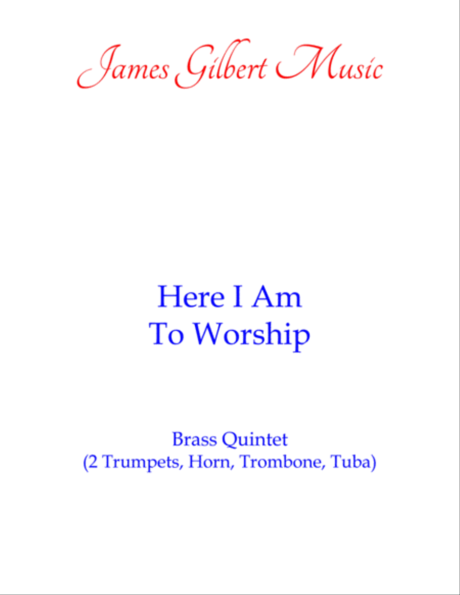 Here I Am To Worship Here I Am To Worship Brass Ensemble scores gallery preview page 1