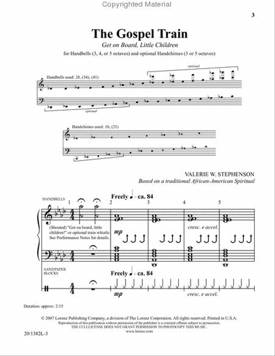 The Gospel Train 5-Octaves scores gallery preview page 2