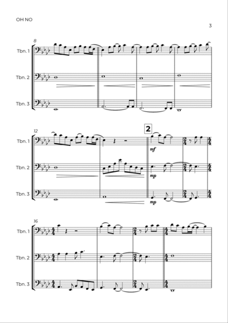 Oh No Trombone Solo scores gallery preview page 3