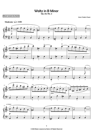 Waltz in B Minor (EASY PIANO) Op. 69, No. 2 [Frédéric Chopin]