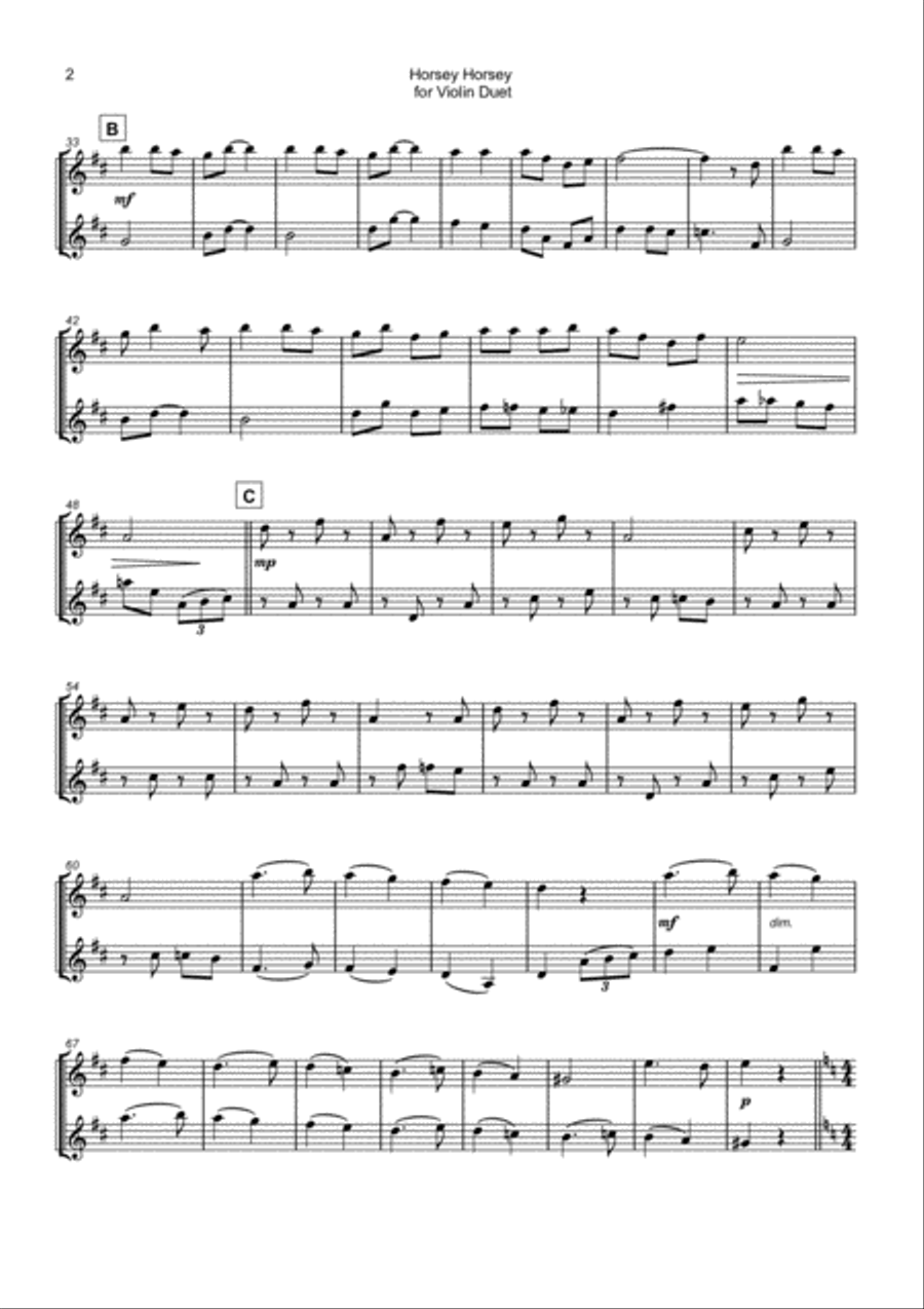 Horsey Horsey String Duet scores gallery preview page 3