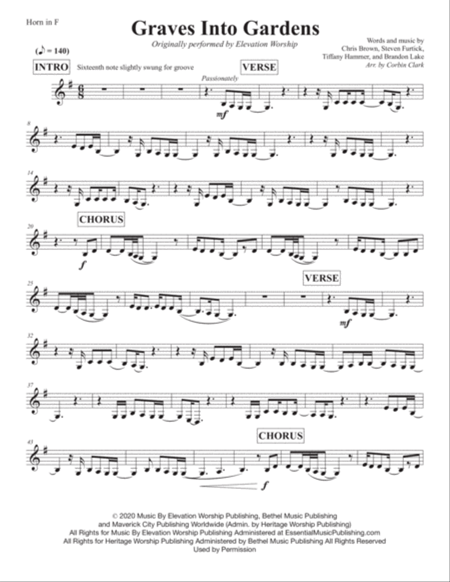 Graves Into Gardens Graves Into Gardens Horn scores gallery preview page 2