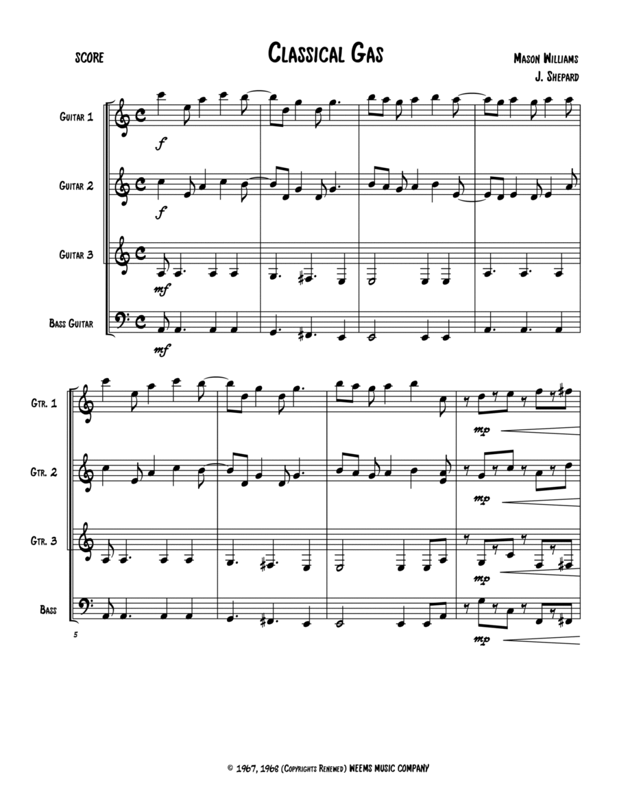 Classical outlet gas guitar