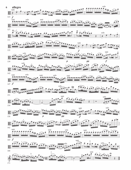 1042c JSBach Concerto for Viola in C Major SOLO VIOLA PART image number null