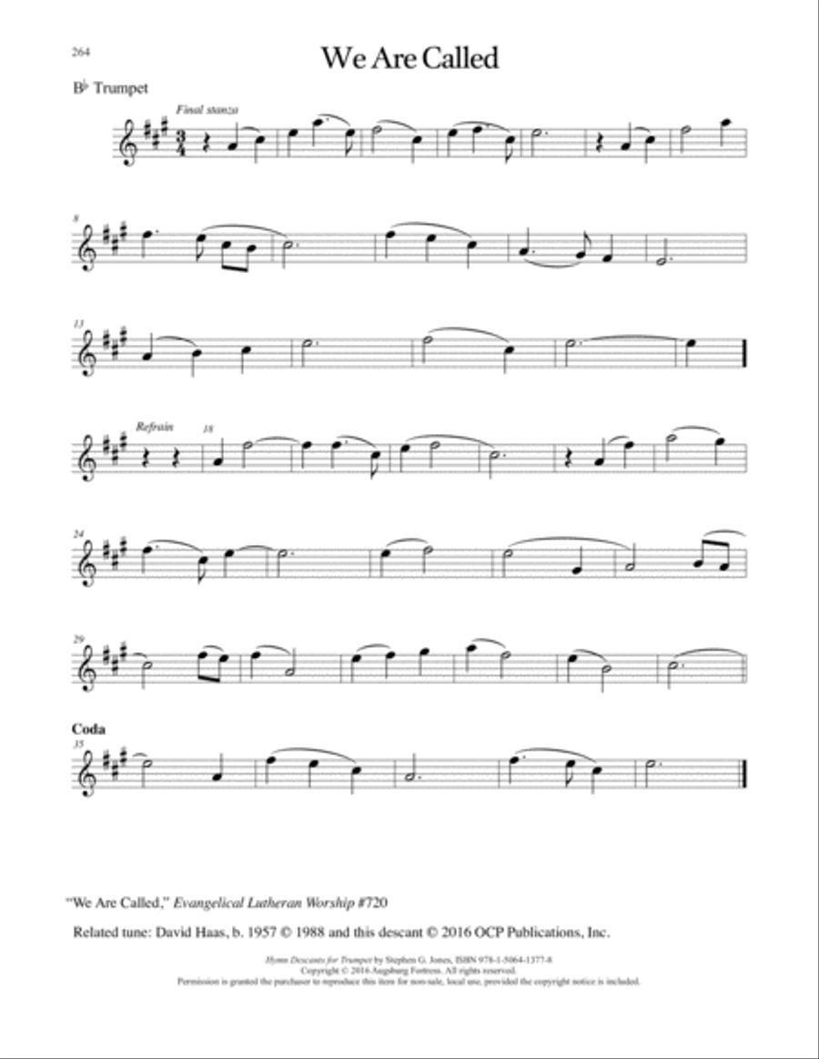 Hymn Descants for Trumpet C Trumpet scores gallery preview page 265