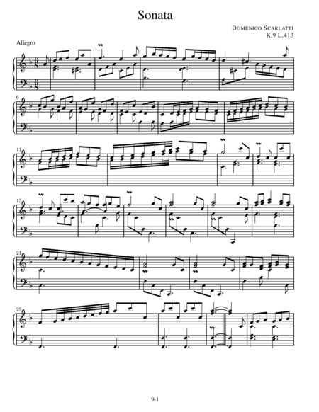 Harpsichord Sonata in D minor, K9 Pastorale - Domenico Scarlatti 