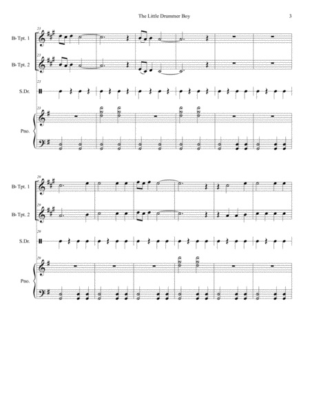 The Little Drummer Boy (Duet for Bb-Trumpet) image number null