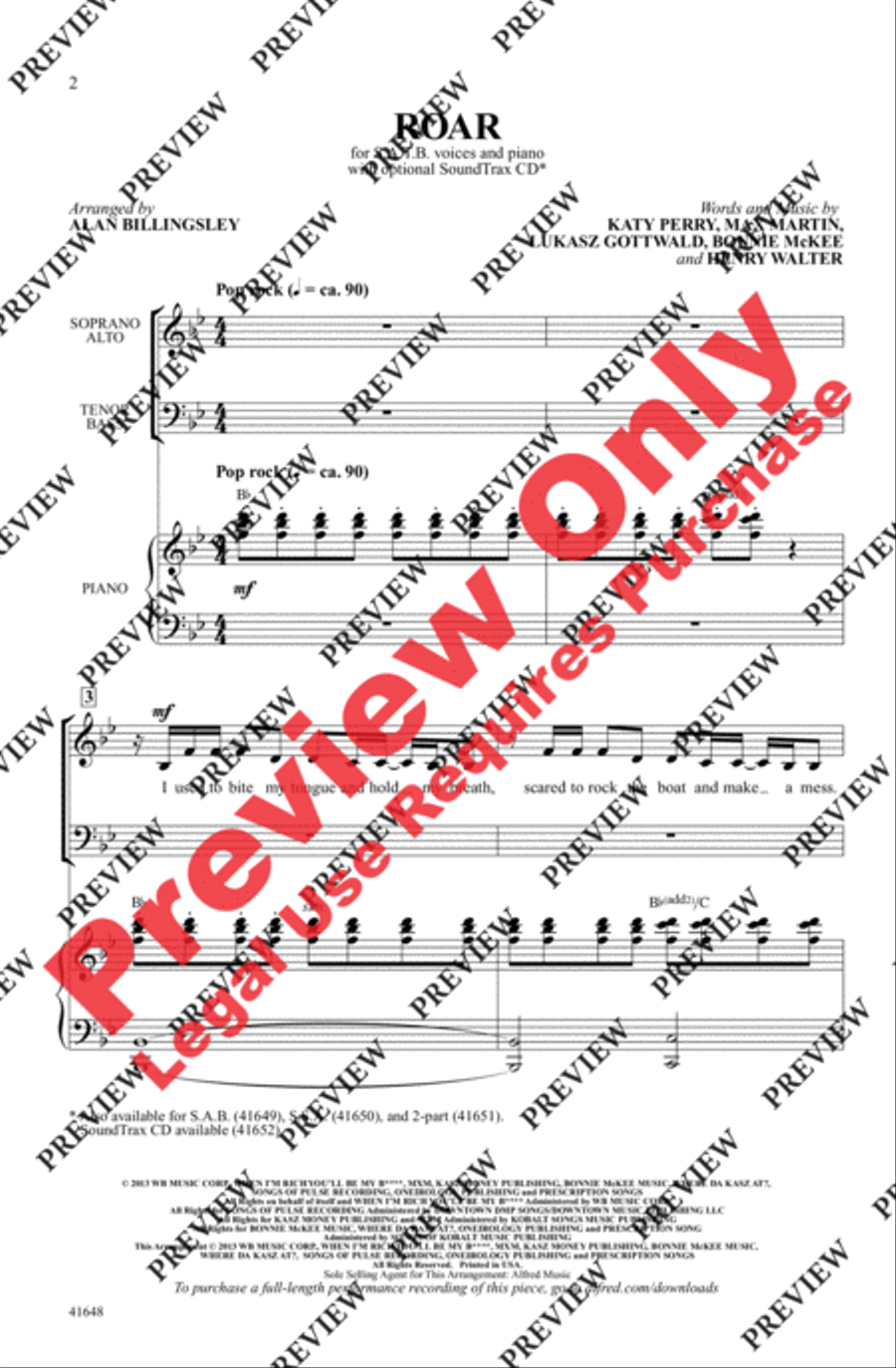 Roar - SoundTrax CD (CD only) Choir scores gallery preview page 2