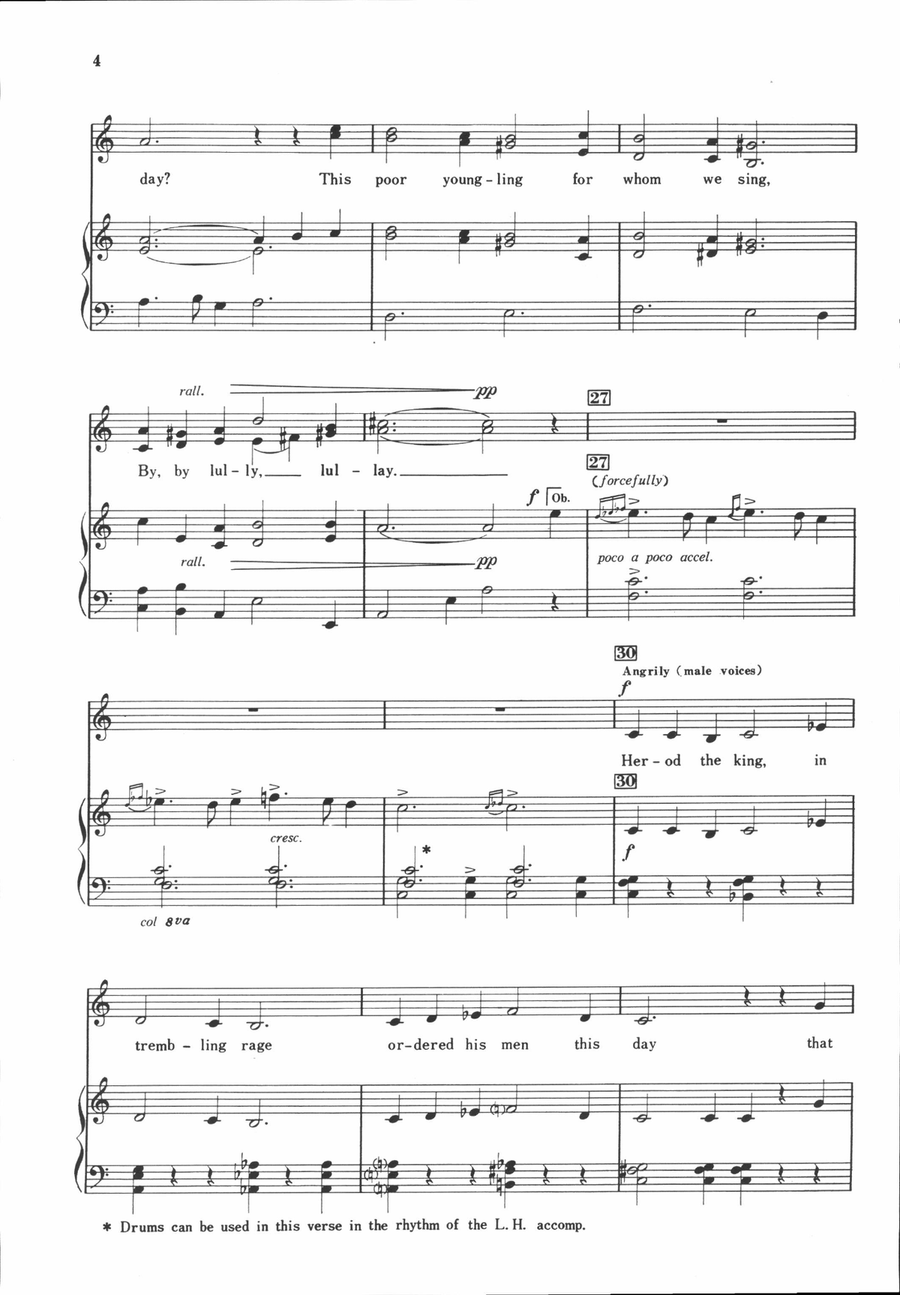 Coventry Carol, Currie Choir scores gallery preview page 4