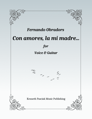 Book cover for Con amores, la mi madre (for Voice and Guitar)