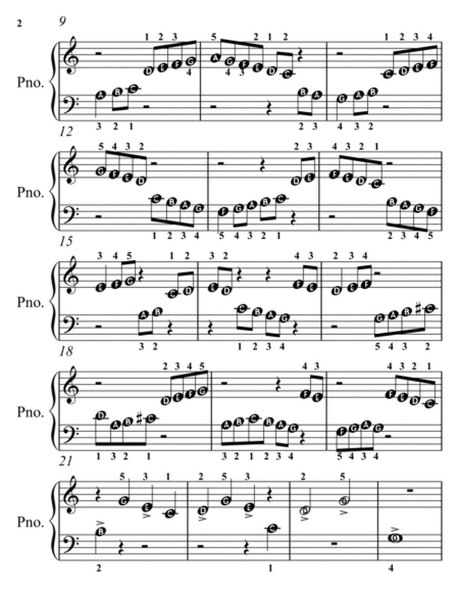 Sonata in C Major K545 First Movement Beginner Piano Sheet Music