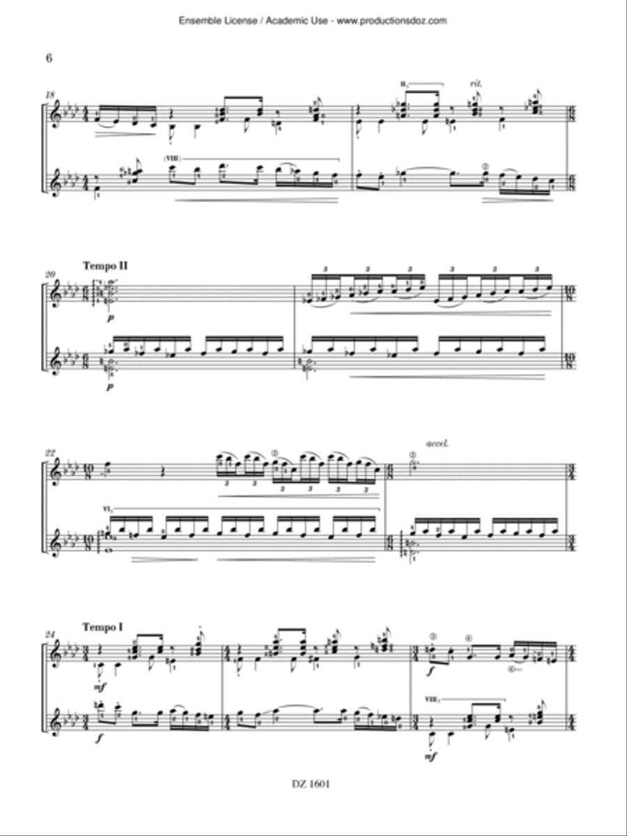Prelude and Bagatelle Classical Guitar scores gallery preview page 6