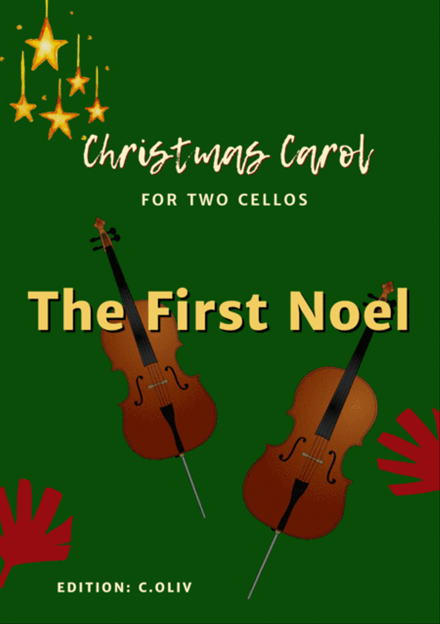 The First Noel Funny Easy Duet for Cello Beginners String Duet scores gallery preview page 1