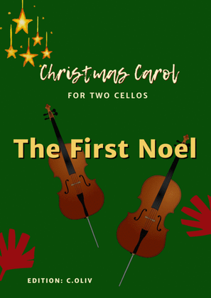 The First Noel Funny Easy Duet for Cello Beginners