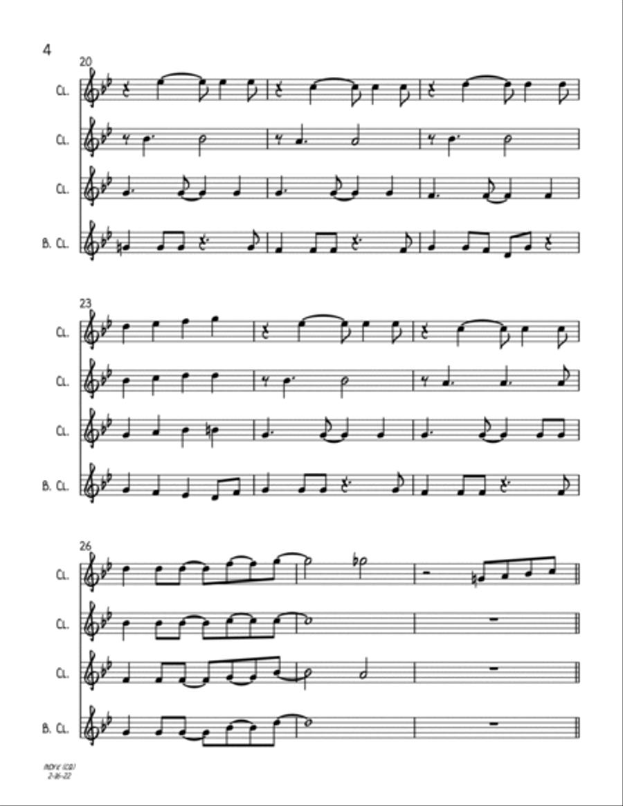 Mary, Did You Know? Woodwind Quartet scores gallery preview page 4