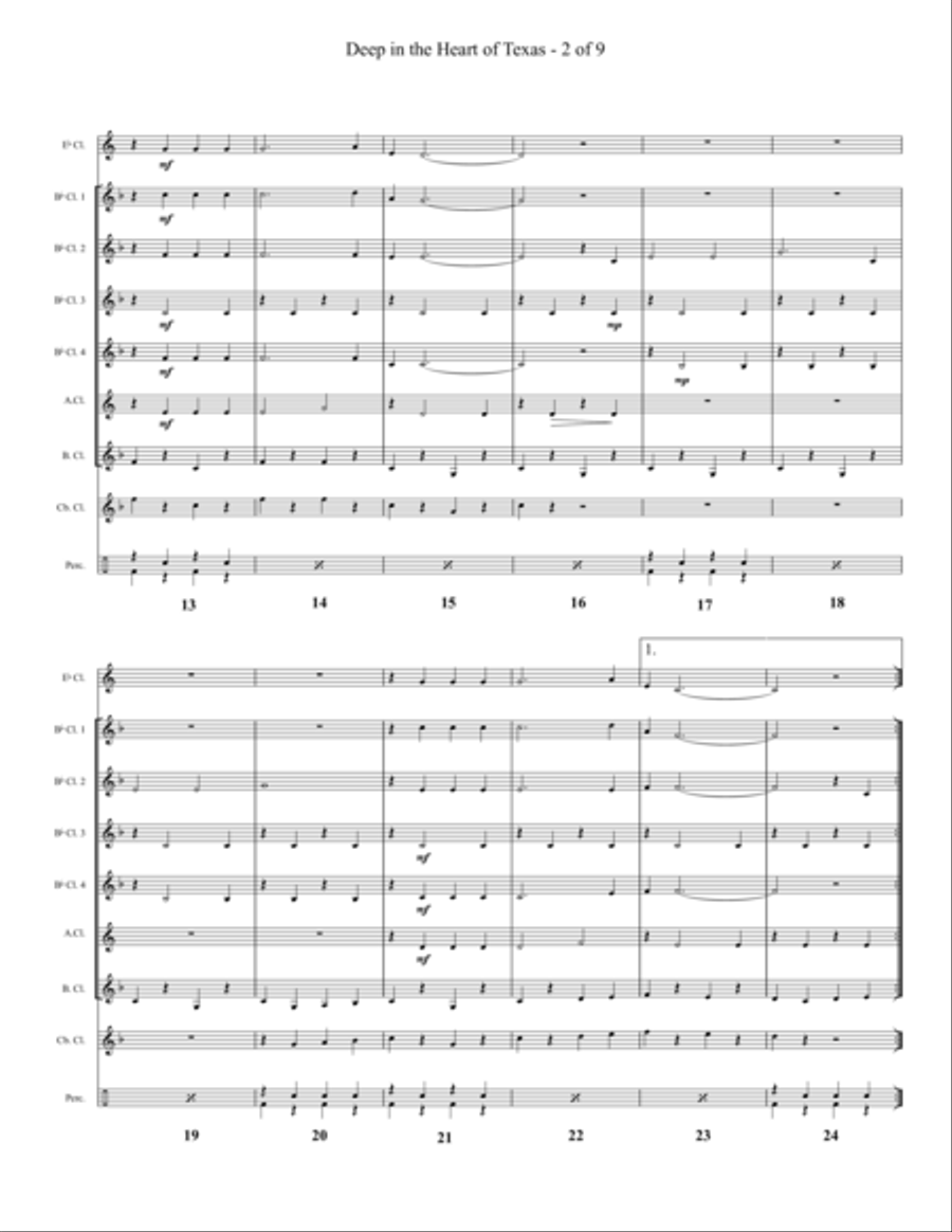 Deep In The Heart Of Texas Woodwind Ensemble scores gallery preview page 4