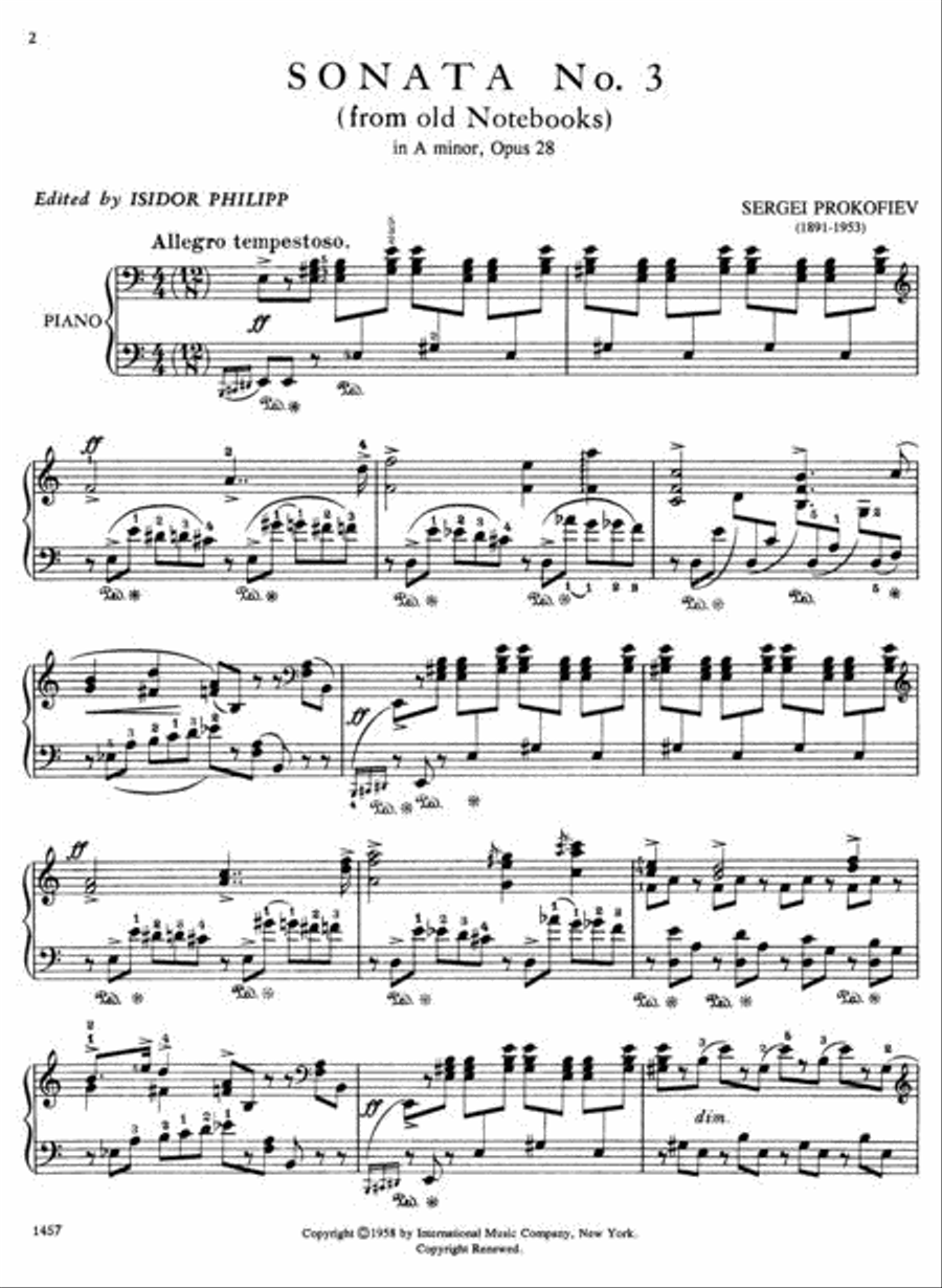 Sonata No. 3 in A minor, Op. 28 Piano Solo scores gallery preview page 2
