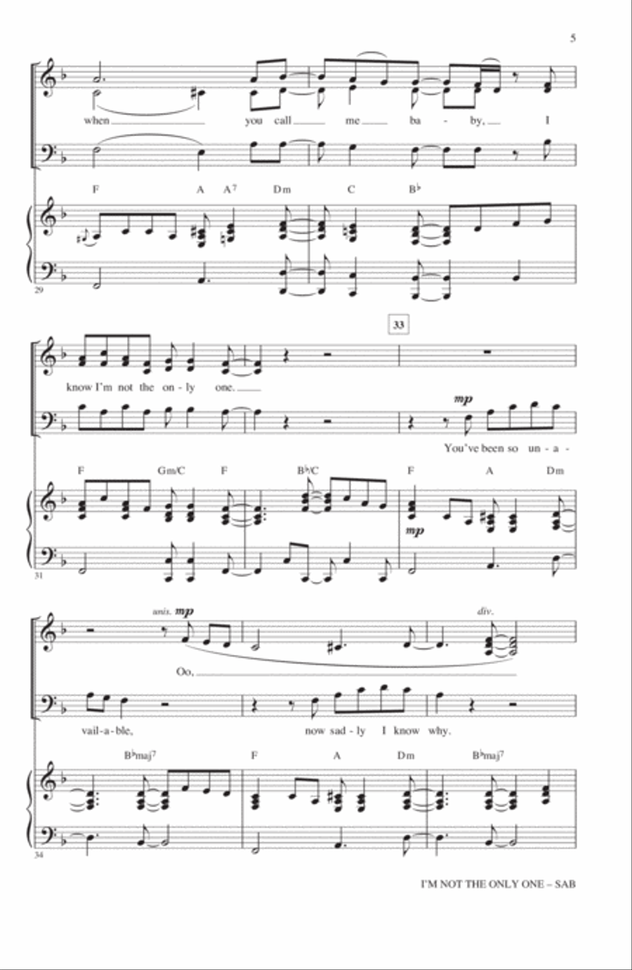 I'm Not The Only One 3-Part scores gallery preview page 4