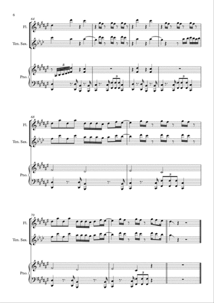 I Knew You Were Trouble Woodwind Duet scores gallery preview page 6