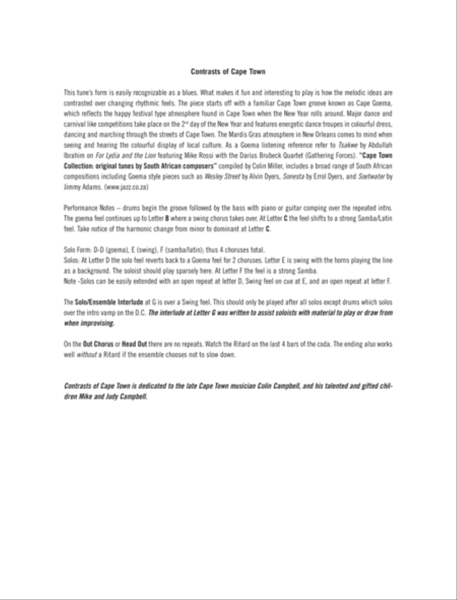 Contrasts of Cape Town Contrasts of Cape Town Small Ensemble scores gallery preview page 2