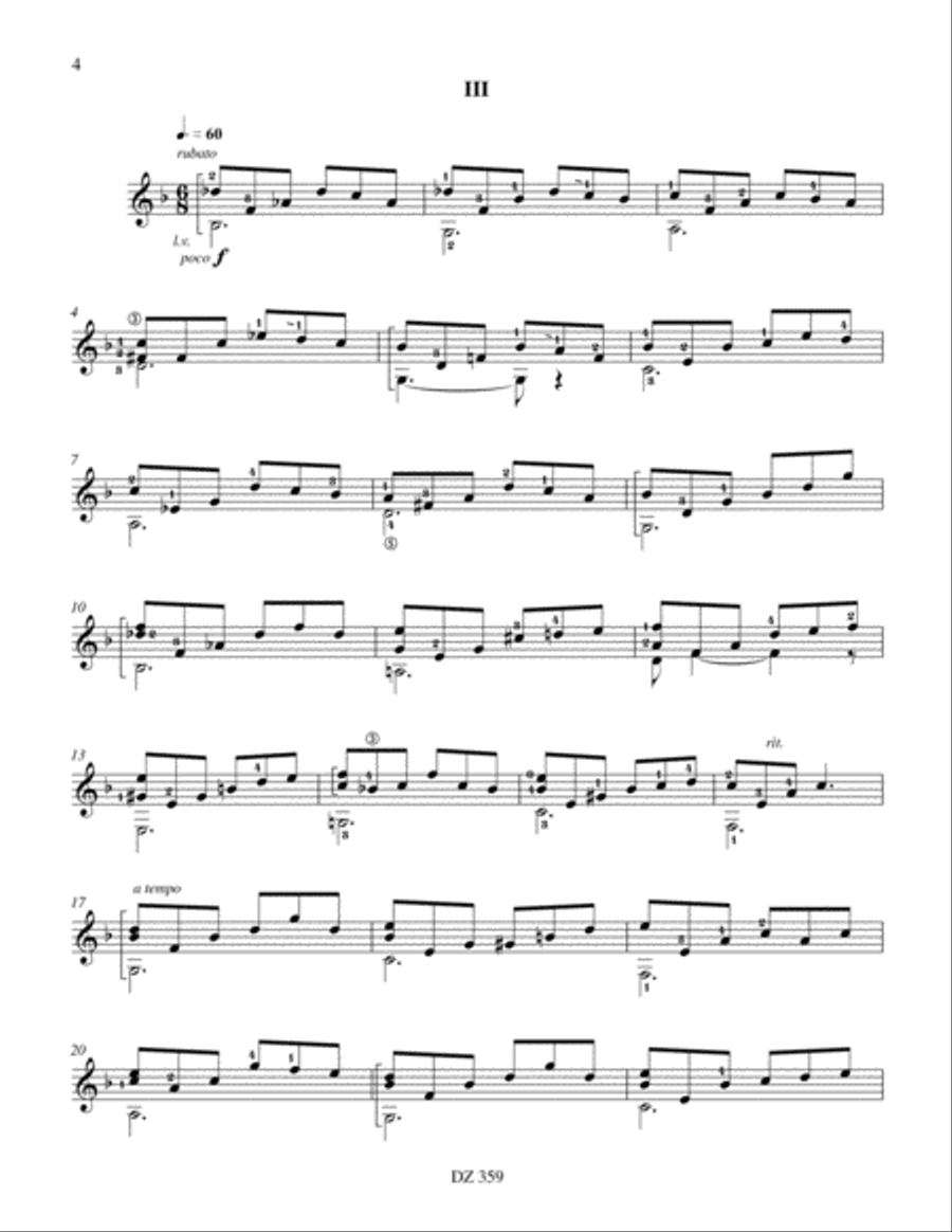 Aquarelles d'automne Classical Guitar scores gallery preview page 4