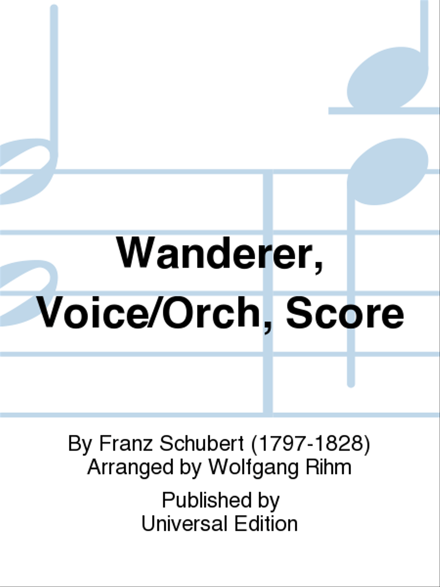 Wanderer, Voice/Orch, Score Voice scores gallery preview page 1