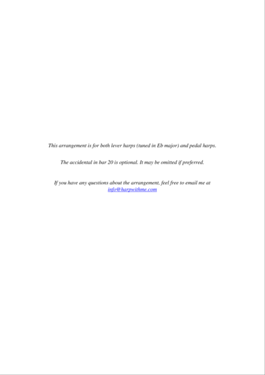 Feliz Navidad Harp scores gallery preview page 2