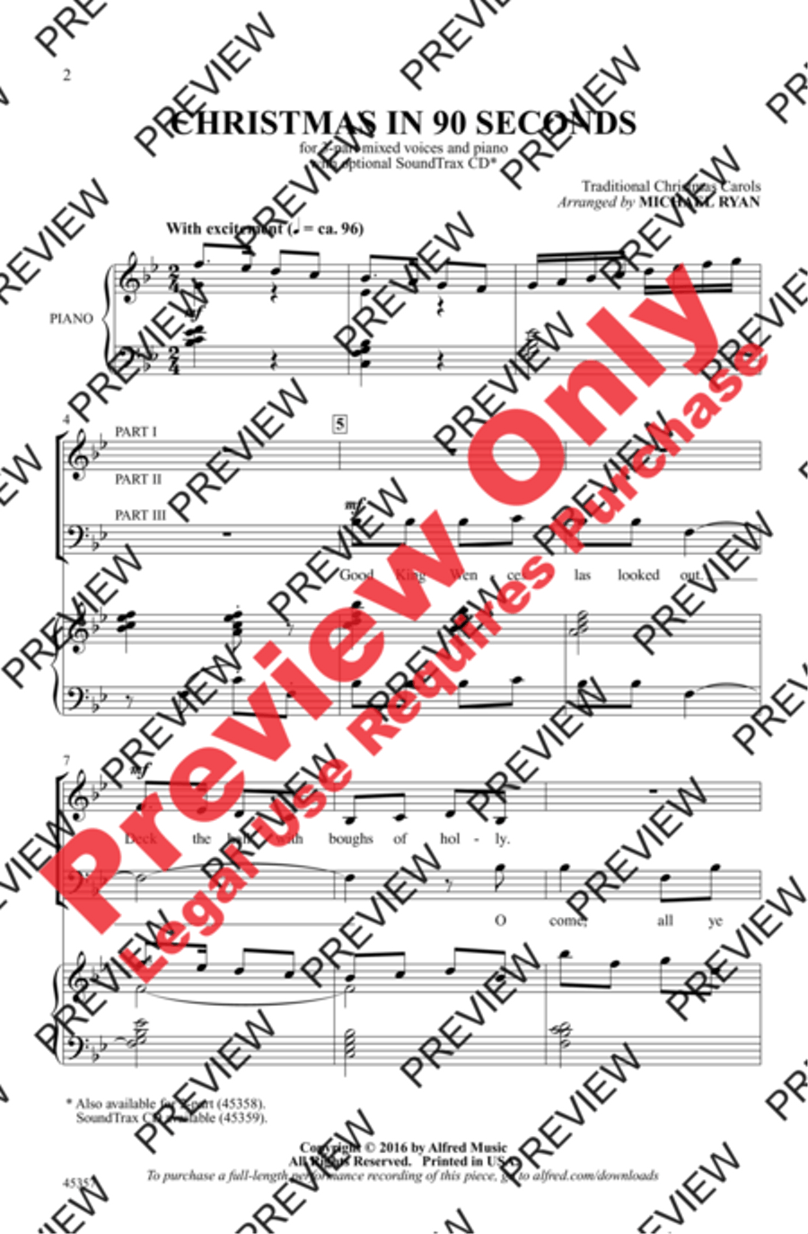 Christmas in 90 Seconds - SoundTrax CD (CD only) Choir scores gallery preview page 2