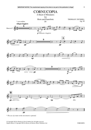 Cornucopia - A Sheaf Of Miniatures For Horn And Pianoforte (IV)