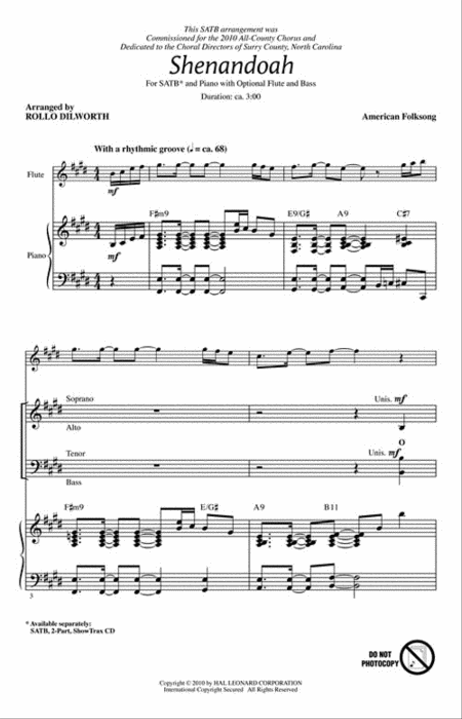 Shenandoah 4-Part scores gallery preview page 2