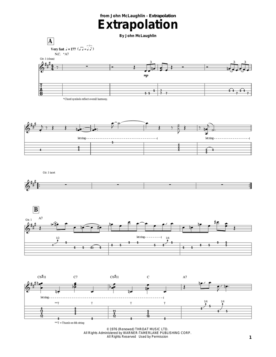 Extrapolation Acoustic Guitar scores gallery preview page 1