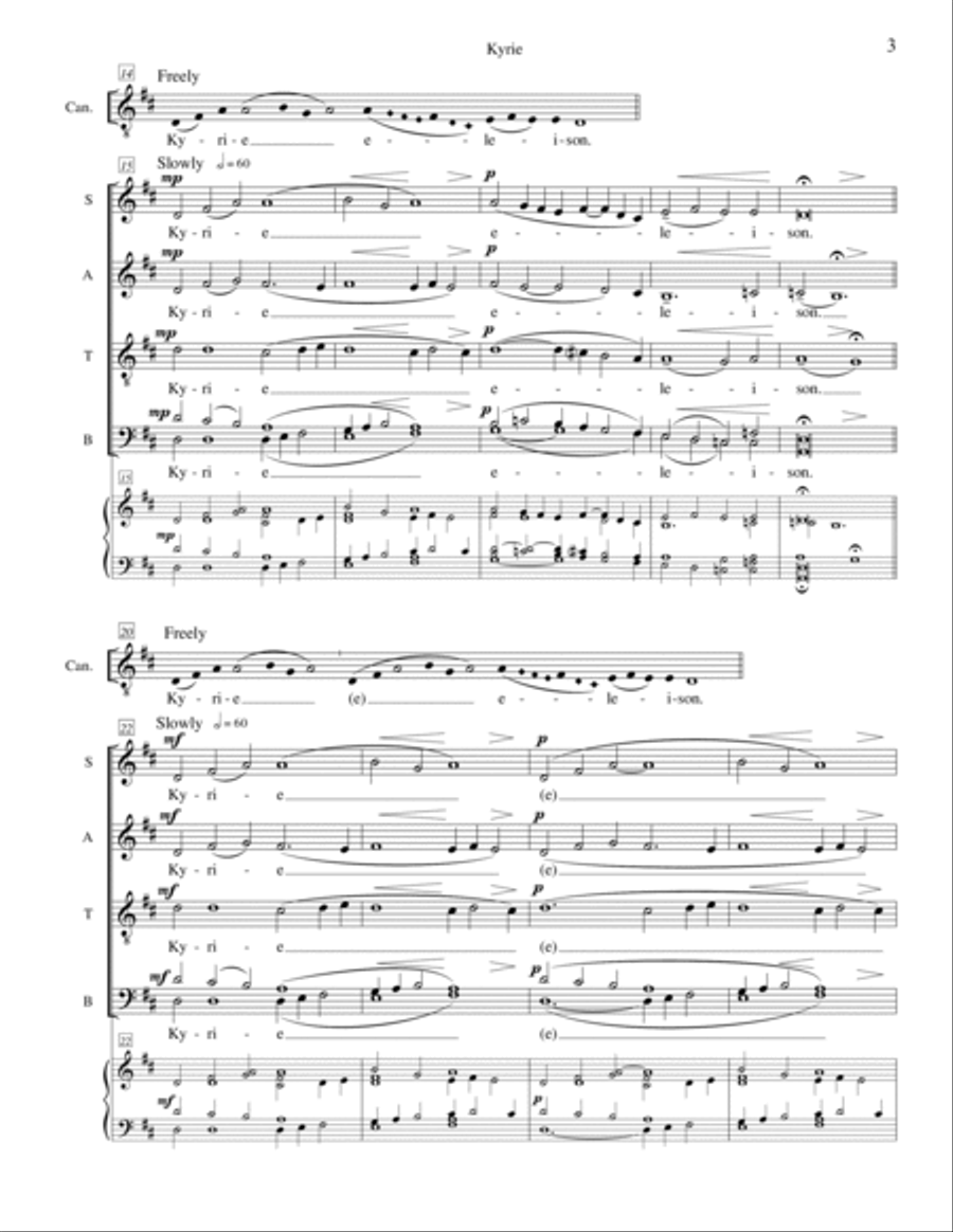Kyrie (from Missa Brevis) 4-Part scores gallery preview page 2