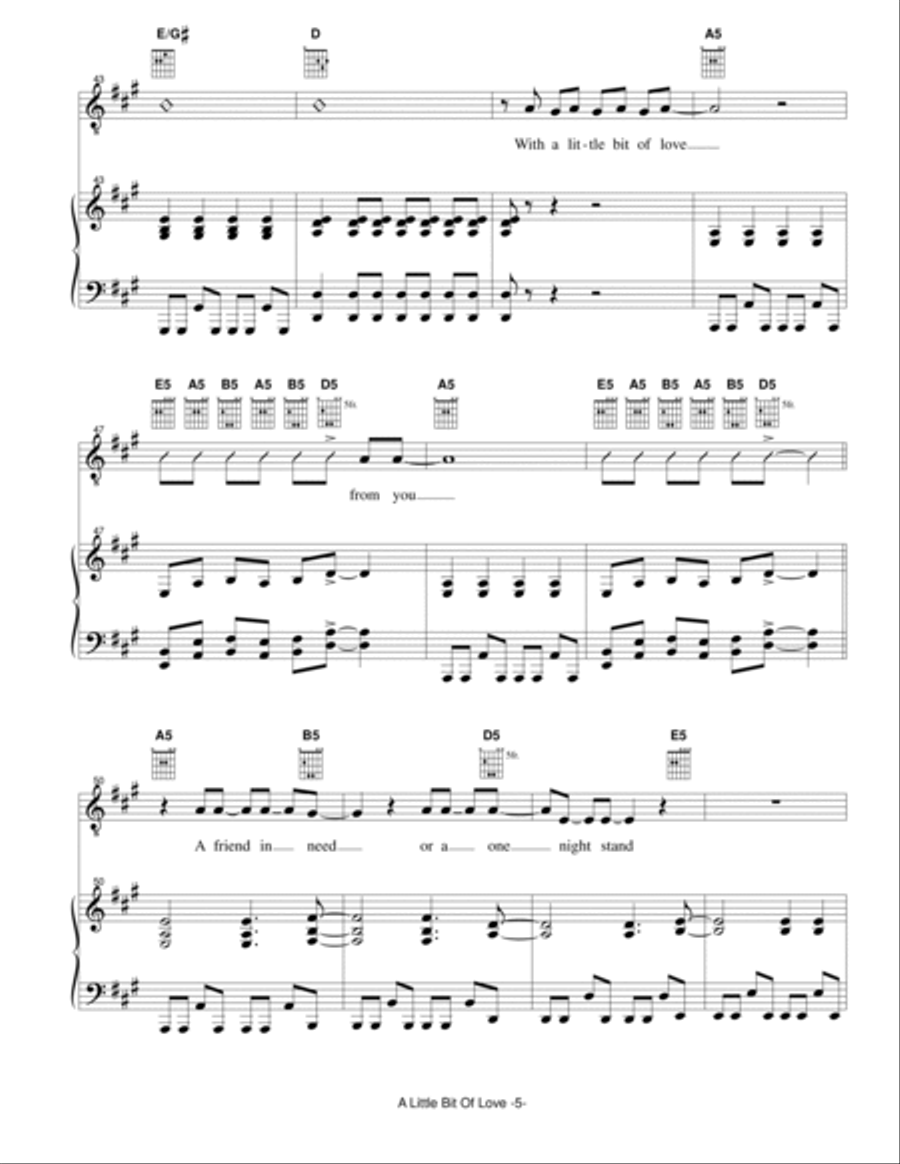 A Little Bit of Love A Little Bit of Love Voice scores gallery preview page 6