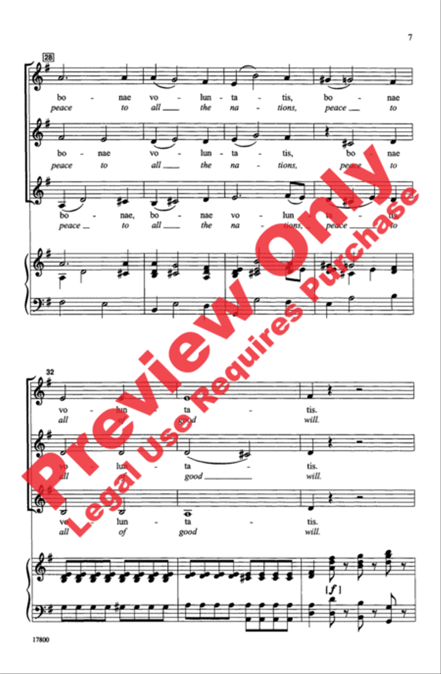 Gloria Gloria Women's Choir scores gallery preview page 7